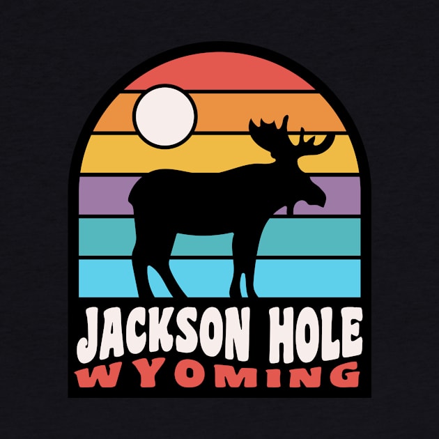 Jackson Hole Wyoming Moose Badge by PodDesignShop